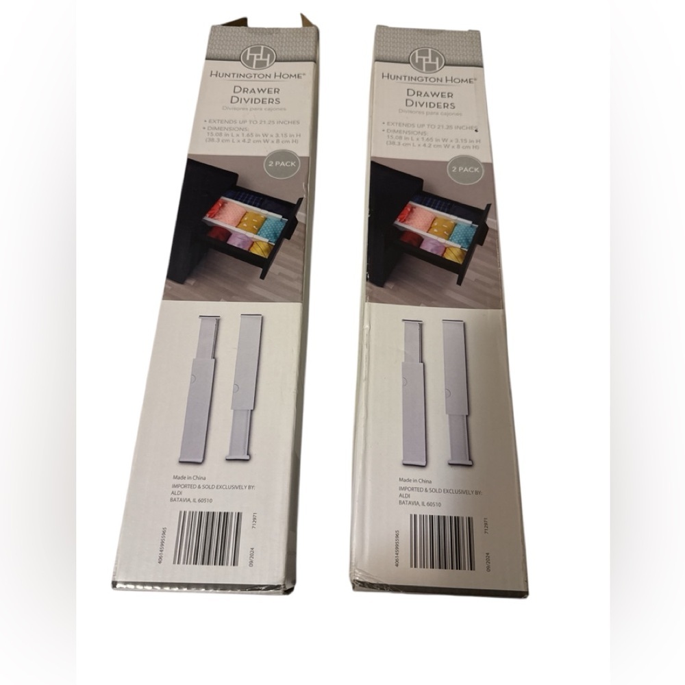 TWO SETS OF HUNTINGTON HOME DRAWER DIVIDERS. BRAND NEW